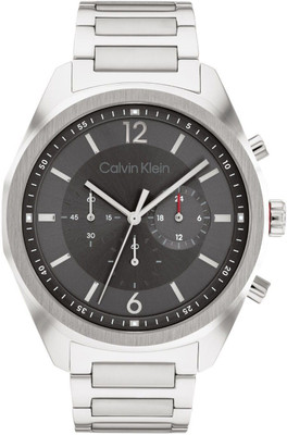 Calvin Klein Ck Force Force Qtz Fashion Chrono Grey Round Dial 's / Analog Watch  - For Men