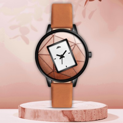 Loretta Brown Leather Belt Square Dial Women Analog Watch  - For Girls