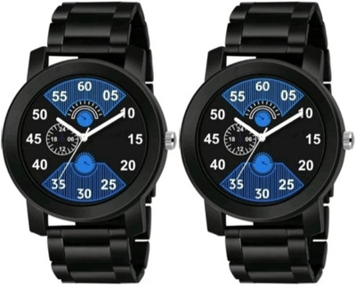 Vtrack Vtrack's Speed Breaker Belt Big Dial All Black Watch Combo For Men Analog Watch  - For Men
