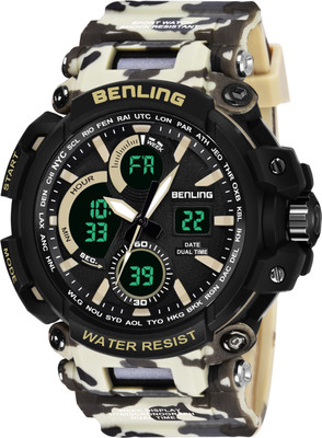 Benling Multifunctional Watch for Boys | Men Ana Digital Series | Luminous Light | Alarm Clock | Day Display | Date Display Analog-Digital Watch  - For Men