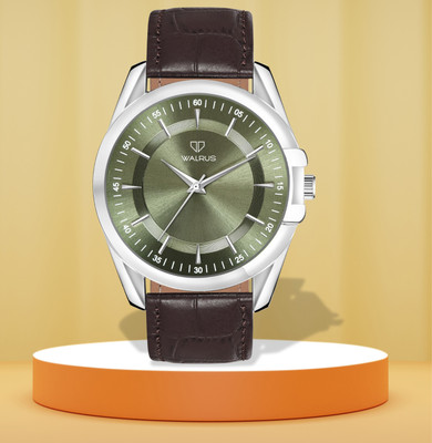 Walrus Walrus Green Dial Analog Vegan Leather Strap Wrist Watch For Men ADMIRAL-IV Analog Watch  - For Men