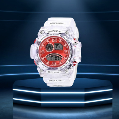 Alkhwatches Red Waterproof Automatic Digital Watch with Multiple Functions Digital Watch  - For Boys