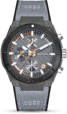 DUCATI Chronograph Grey Dial Round Watch for Men|Luxury Analog watch for Men Analog Watch  - For Men