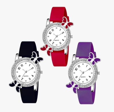 Timefit Pack Of 3 Stylish Analog Watch Analog Watch  - For Girls