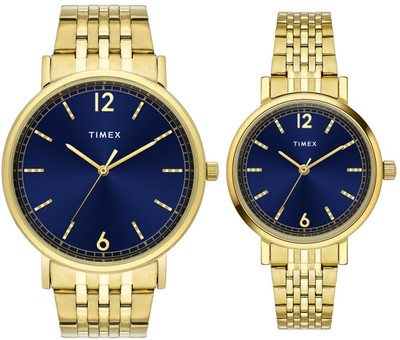TIMEX TW00PR337 Round Blue Dial Analog Watch  - For Men & Women