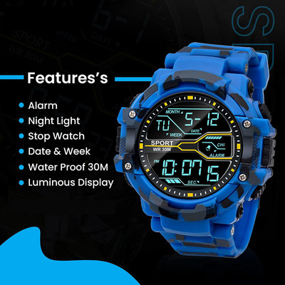Tintin Army Soprts Sports Army Series Digital Watch  - For Men