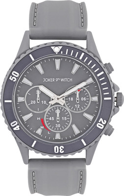 Joker & Witch SPACEY ALL GREY SILICON STRAP WATCH Analog Watch  - For Men