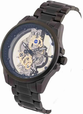 zyrowear SKELETON_ROUND_BLACK GLOWME analog watch for men. Analog Watch  - For Men