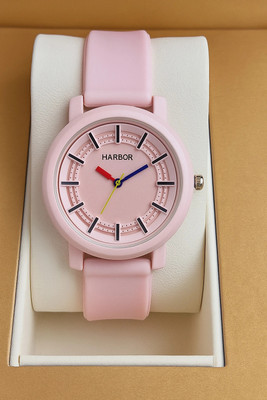 Harbor L101 Pink Latest Pink Dial Strap Fashionable Casual Wear Wrist Watch for Girls & Women Analog Watch  - For Girls