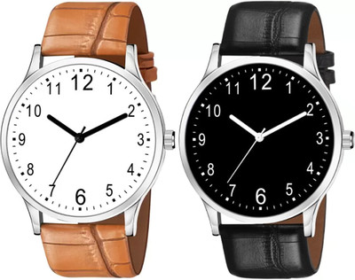ETLIS Analog 8 Combo 1 Classic Slim Dial Combo Analog Watch  - For Men
