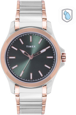 TIMEX TWTG58SMU03 Green Round Brass Dial Analog Watch  - For Men