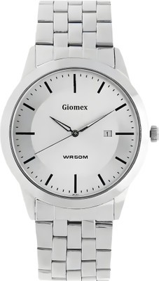 Giomex 1584SM03 Silver Date Chain Premium Addition Analog Watch  - For Men