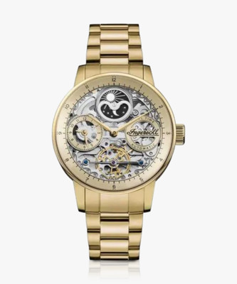 Ingersoll I07711 Automatic Gold Skeleton Dial With Lifetime Warranty Analog Watch  - For Men