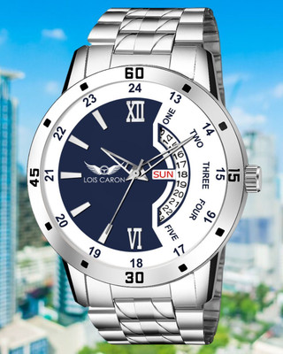 LOIS CARON LCS-8318 Stylish Trending Working Day and Date Stainless steel Watch for Boys Analog Watch  - For Men