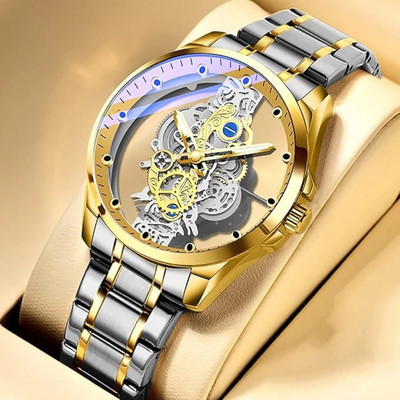 ClassyMen Skeleton Watch ClaasyMen Premium Skeleton Series Analog Watch for Men Analog Watch  - For Men