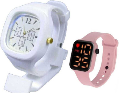 dmash WATCH SET WHIE N PINK 001 Analog-Digital Watch  - For Boys