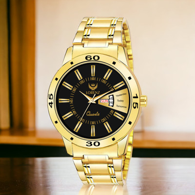 LORENZ MK-2058W Lorenz Black Dial Golden Watch for Men | Watch for Boys | 2058W Hybrid Smartwatch Watch  - For Men
