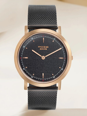 SONATA Poze Grey Dail Grey Strap Analog Watch  - For Men