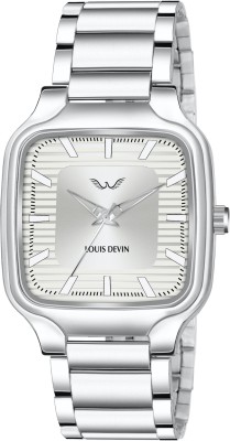 LOUIS DEVIN LD-GS069-SLV-CH Rectangular Dial Steel Chain Analog Watch  - For Men