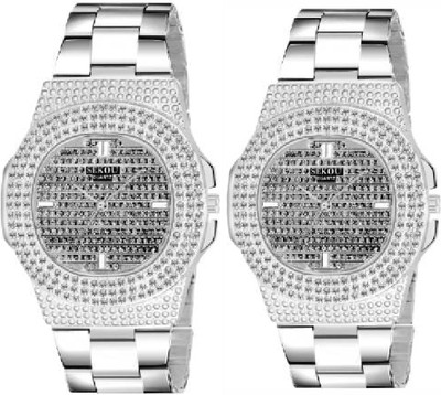Timefit Silver Analog Watch For Men Top Quality Stylish Analog Watch  - For Men