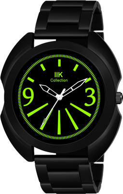 IIK Collection IIK-820M Black Round Designer Dial with Black Metalic Bracelet Chain Strap Analog Watch  - For Men