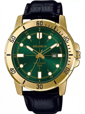 KILLER Killer 7010 Golden Green Edition With Date on 3 Timewear 7010 Golden Green Edition With Date on 3 and Special Golden Hands Used Analog Watch - For Men