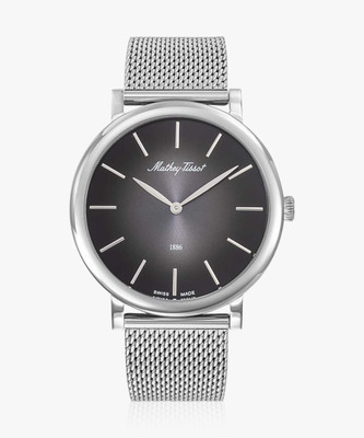 Mathey-Tissot Swiss Made Sunburst Black Dial Classic Analog Watch  - For Men
