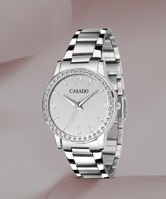 Casado Classy White Dial With Premium Diamond Studded Stainless Steel Case for Uptown Girl's Classy White Dial With Premium Diamond Studded Stainless Steel Case for Uptown Girl's Analog Watch - For Women Casado Classy White Dial With Premium Diamond Studded Stainless Steel Case for Uptown Girl's Classy White Dial With Premium Diamond Studded Stainless Steel Case for Uptown Girl's Analog Watch - For Women