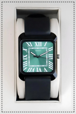 AEKDO DRM015 Men's Square Dial Watch with Smooth Silicone Strap – Stylish & Comfortable Analog Watch  - For Men
