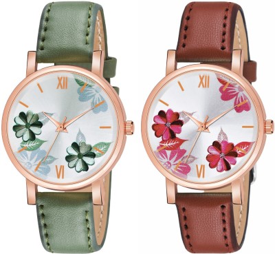 Shocknshop Stylish Flower Design Dial Watches For Womens And Girls Analog Watch  - For Women