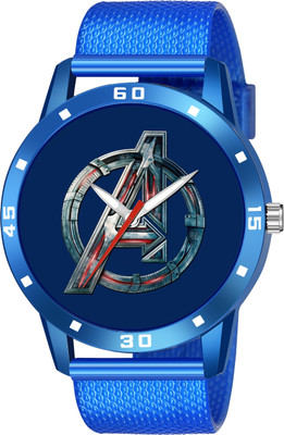 YUKAX Blue PU Strap Watch For BOys & Men Analog Watch  - For Men