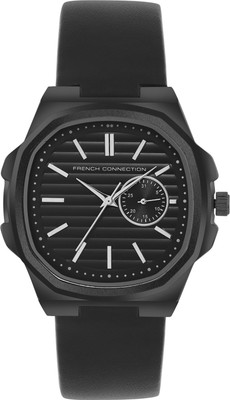 French Connection Black Dial Mens Analogue Watch FCB1BL Analog Watch  - For Men