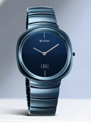 Titan Edge Ceramics Edge Squircle Quartz in Atlantic Blue with Glossy Ceramic Analog Watch  - For Men & Women