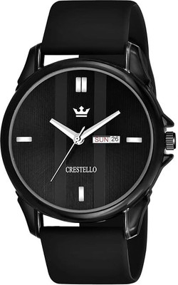 CRESTELLO CR-BLK015-BLK Analog Watch  - For Men