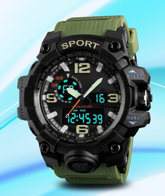 Harbor Popular green PU strap watch, perfect for adventurous boys Analog-Digital Watch  - For Boys