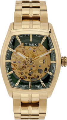 TIMEX TWEG25902 Green Rectangle Dial Automatic Analog Watch  - For Men