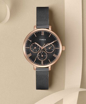 TIMEX Multifunction Black Dial Analog Watch  - For Women