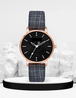 ETLIS MT-312 Black Textured Dial Analog Watch  - For Women