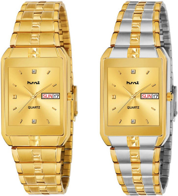hsnt HT-9151 ORIGINAL GOLD PLATED DAY & DATE FUNCTIONING PREMIUM QUALITY Analog Watch Analog Watch  - For Men