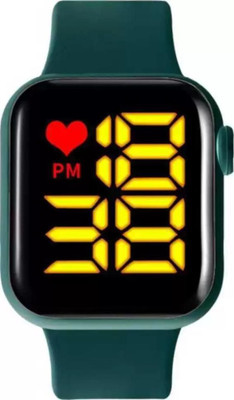 house of common Digital kids black led new trending green watch Digital Watch Digital Watch  - For Boys & Girls