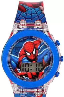 SALINA Superheroes Character Multicolor Glowing Light Kids Toy & Watch Superheroes Character Multicolor Glowing Light Kids Toy Digital Watch  - For Boys