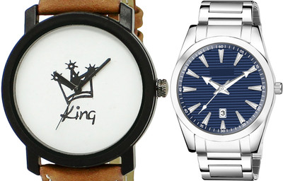 TVILLA White-Black King TV-LR18 Analog Watch  - For Men