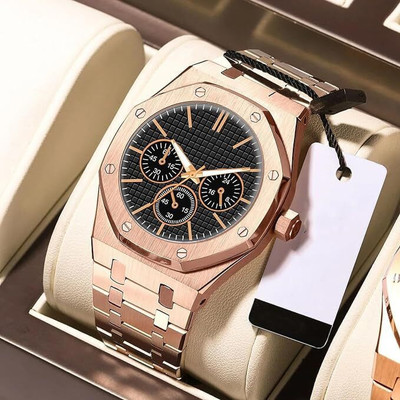 frozil Square Analog Black Dial Multi Analog Watch  - For Men
