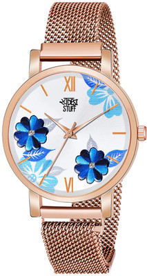 SWADESI STUFF Multi Color Flower Dial Premium Magnet Chain Strap Analog Watch  - For Women