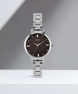 TIMEX Grey Dial Stainless Steel Analog Watch  - For Women