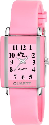 MAAN INTERNATIONAL 248SL PINK248SL Best Exclusive Square Dial PU Strap Analog Watch  - For Girls