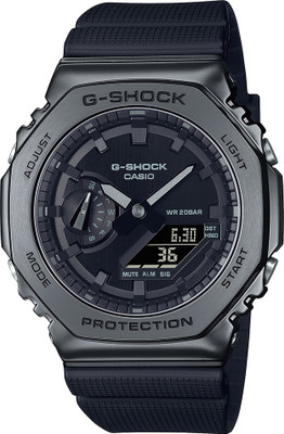 CASIO GM-2100BB-1ADR G-SHOCK Black Ip Dial Resin Strap Analog-Digital Watch  - For Men