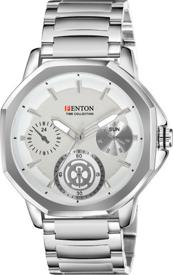 FENTON WATCHES FENTONW-80122 Time Collection Multi-Function Chronograph Watch, White Dial Analog Watch  - For Men