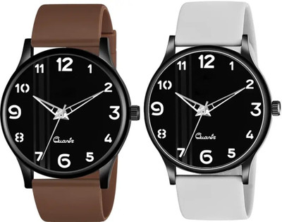 ETLIS Pack of 2 Classic Wristwatch Combo Analog Watch  - For Men