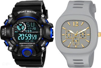 HALA SSA + Miller Stylish Combo Wrist Men Watch Ultra Watch with Alarm & Water Resist Feature Analog Watch  - For Men